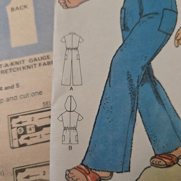 Butterick 5447 Sewing pattern Kids jumpsuit Knits 1970s Size 3 UNCUT - Picture 3 of 8
